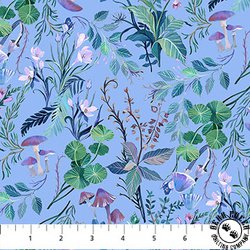 Figo Fabrics Full Moon Leaves Blue