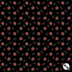 Andover Fabrics Carolina Acorn Leaf Black