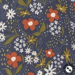 Moda Night Owl Feedsack Floral Dusk