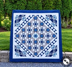 Patchwork Blue Quilt Pattern - PDF DOWNLOAD