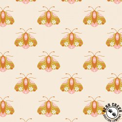 Cloud9 Fabrics Vintage Charm Little Moth Ivory/Gold