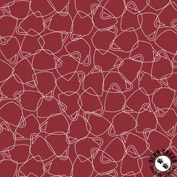P&B Textiles Morning Treat Overlapping Coffee Cups Red P&B Textiles Morning Treat Overlapping Coffee Cups Red