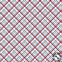 Riley Blake Designs Stars and Stripes Forever Plaid White Riley Blake Designs Stars and Stripes Forever Plaid White