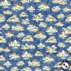QT Fabrics Bohemian Sunrise Clouds Blue QT Fabrics Bohemian Sunrise Clouds Blue