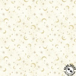 Blank Quilting Midnight Rendezvous Crescent Moons with Stars Ivory
