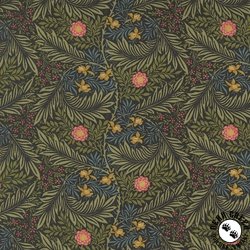 Moda Morris Manor Larkspur Florals Ebony Moda Morris Manor Larkspur Florals Ebony