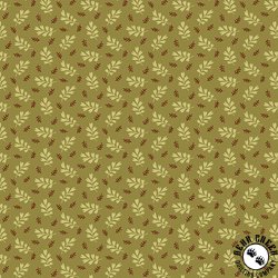 Andover Fabrics Autumn Woods Heartleaf Green