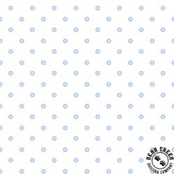 Maywood Studio Blue Belle Flower Dot White