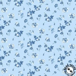Blank Quilting English Blue and White Ditsy Floral Blue Blank Quilting English Blue and White Ditsy Floral Blue