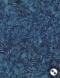 Wilmington Prints Forest Trails Batiks Leaves Blue