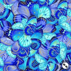Timeless Treasures Escapade Butterflies Wings Multi