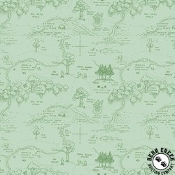 Riley Blake Designs Winnie The Pooh Map Green Riley Blake Designs Winnie The Pooh Map Green