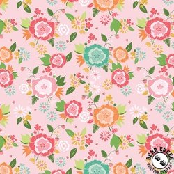 Riley Blake Designs Summer Skies and Fireflies Main Pink Riley Blake Designs Summer Skies and Fireflies Main Pink