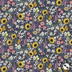 P&B Textiles Celestial Seasons Allover Zodiac Floral Navy P&B Textiles Celestial Seasons Allover Zodiac Floral Navy