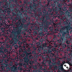 Anthology Fabrics Nouveau Batik Mums Navy