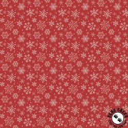 Riley Blake Designs Magical Winterland Snowflake Barn Red