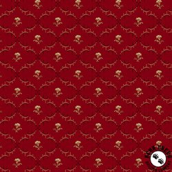 Marcus Fabrics Strawberry Emery X Flower Red