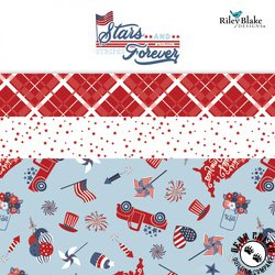 Stars and Stripes Forever Strip Roll by Riley Blake Designs