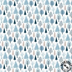 Riley Blake Designs Winter Magic Trees White Riley Blake Designs Winter Magic Trees White