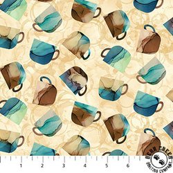 Northcott Barista Cups Ochre/Multi