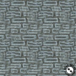 P&B Textiles Still Life Geo Rectangles Slate Blue