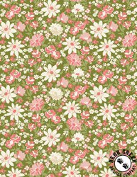 Wilmington Prints Sentiments Packed Floral Green