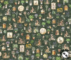 QT Fabrics Hunny Bunny Allover Forest