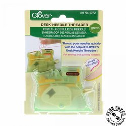 Clover Desk Needle Threader - GREEN
