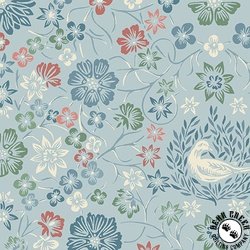Maywood Studio Cottage Flowers Cosmos and Clover Blue/Multi