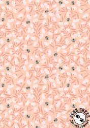 Lewis and Irene Fabrics Honey Sweet Bees Peach Blush