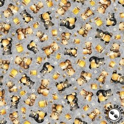 QT Fabrics Buzz, Buzz, Buzz Bears and Honey Gray QT Fabrics Buzz, Buzz, Buzz Bears and Honey Gray