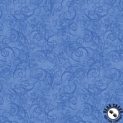 Benartex All About Daisies Dancing Scroll Medium Blue