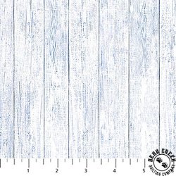 Northcott Winter Jays Flannel Woodgrain Pale Blue