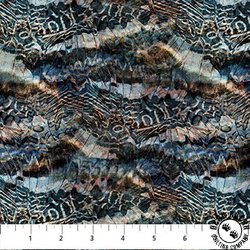 Northcott Naturescapes Solitude Feather Texture Dark Brown/Multi