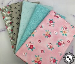 5 Yard Fabric Bundle - BLUSH AND TEAL