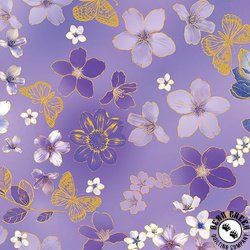 Benartex Metallic Impressions Ethereal Field Violet Benartex Metallic Impressions Ethereal Field Violet