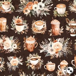 Riley Blake Designs Coffee Time Main Brown Riley Blake Designs Coffee Time Main Brown