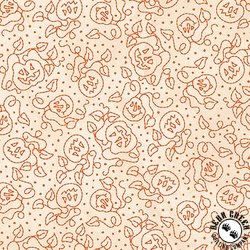 Maywood Studio Spooky Stitches Pumpkins Cream