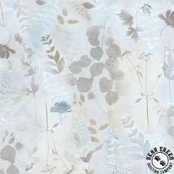 Clothworks Naturescape Large Botanical Pale Blue