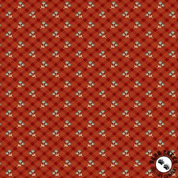 Andover Fabrics Autumn Woods Harvest Check Red