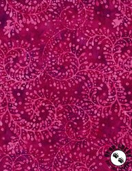 Wilmington Prints Candy Crush Batiks Curling Leaves Burgundy