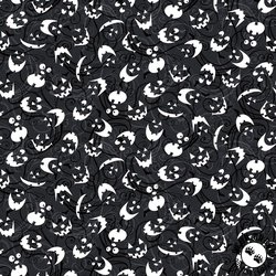 Blank Quilting Spooky Aura Spooky Smiles Black Blank Quilting Spooky Aura Spooky Smiles Black
