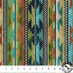 Northcott Stonehenge Sedona Spirit Navaho Stripe Rust/Multi