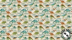 Northcott Dino Roar Dino with Words Beige/Multi Northcott Dino Roar Dino with Words Beige/Multi