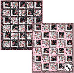 Moon Flower Midnight Trellis Free Quilt Pattern