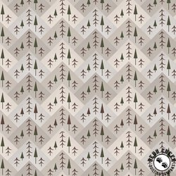 Henry Glass The Mountains are Calling Tree Mountain Zig Zag Cream Henry Glass The Mountains are Calling Tree Mountain Zig Zag Cream
