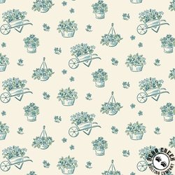 Andover Fabrics Heartland Dianne's Flowers Cream