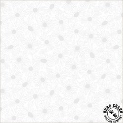 Windham Fabrics Front Porch Daisy Field White on White