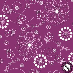 Maywood Studio Kimberbell Basics Doodles Violet Red