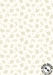 Lewis and Irene Fabrics Honey Sweet Tiny Floral Bee Cream